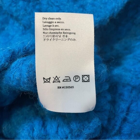 Sies Marjan Runway Sweater Casey Cable Knit Wool Alpaca Blue Chunky Designer XS - Picture 13 of 13